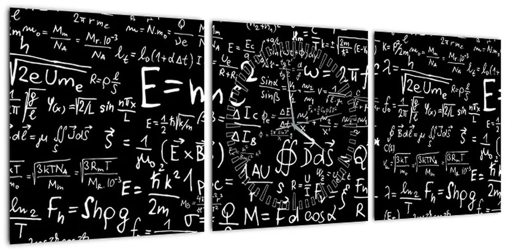 Obraz - Matematyka (z zegarem) (90x30 cm)