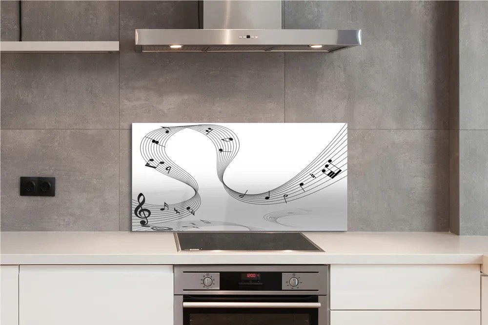 Szklany Panel Symbol Klucza Wiolinowego