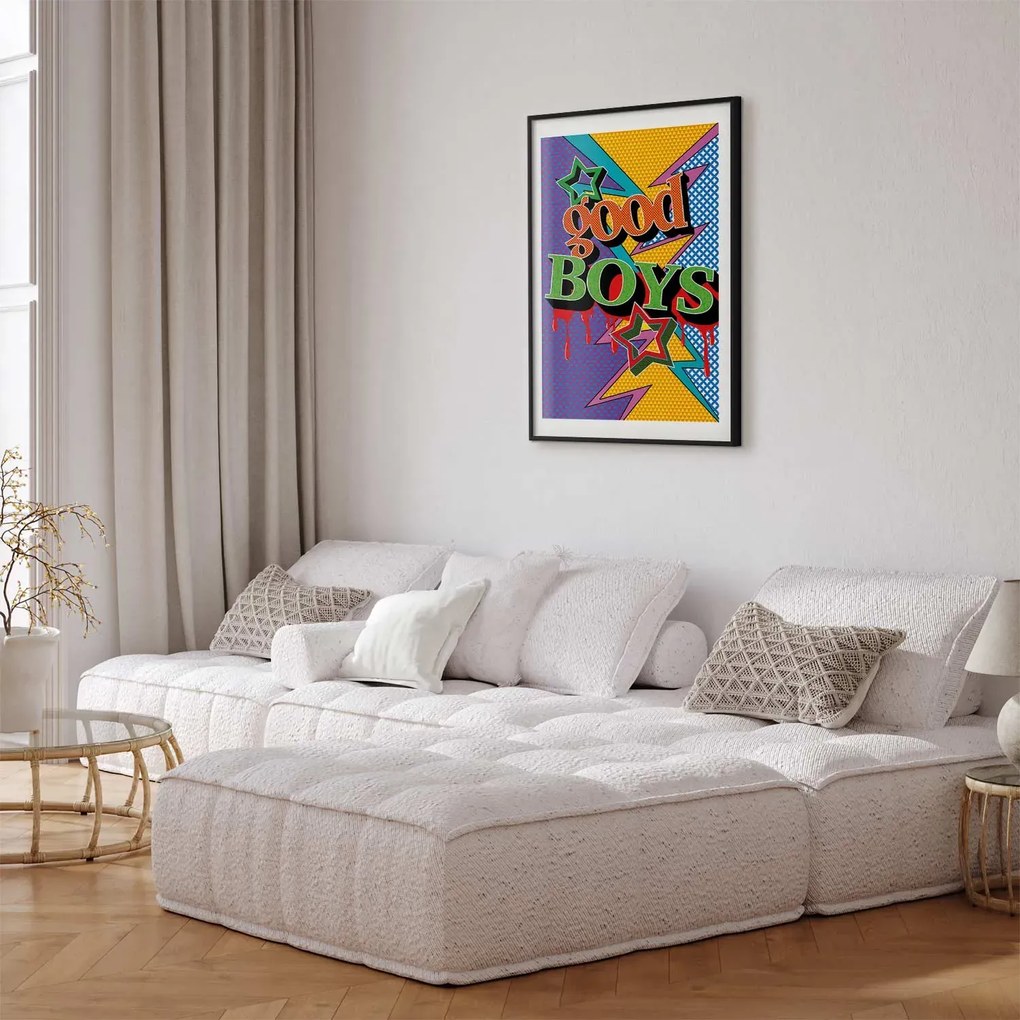 Plakat Good Boys 40x60 cm z ramą czarną z marginesem ARTGEIST B
