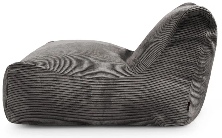 Czarny sztruksowy worek do siedzenia Sofa Lounge – SLOWDOWN