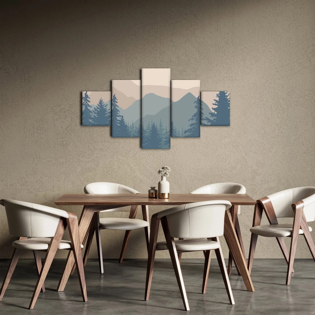 Obraz - Góry Turkusowe N⁰2 (125x70 cm)