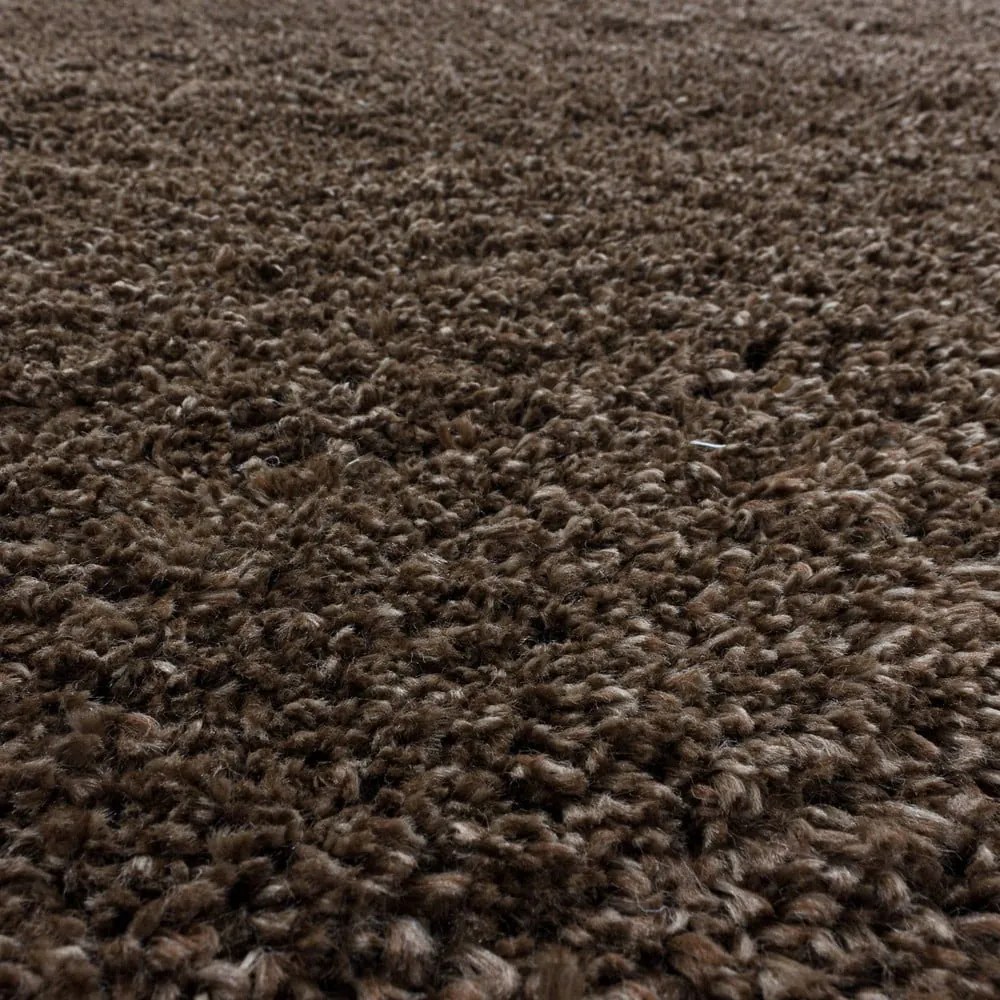 Ciemnobrązowy chodnik 80x250 cm Fluffy – Ayyildiz Carpets
