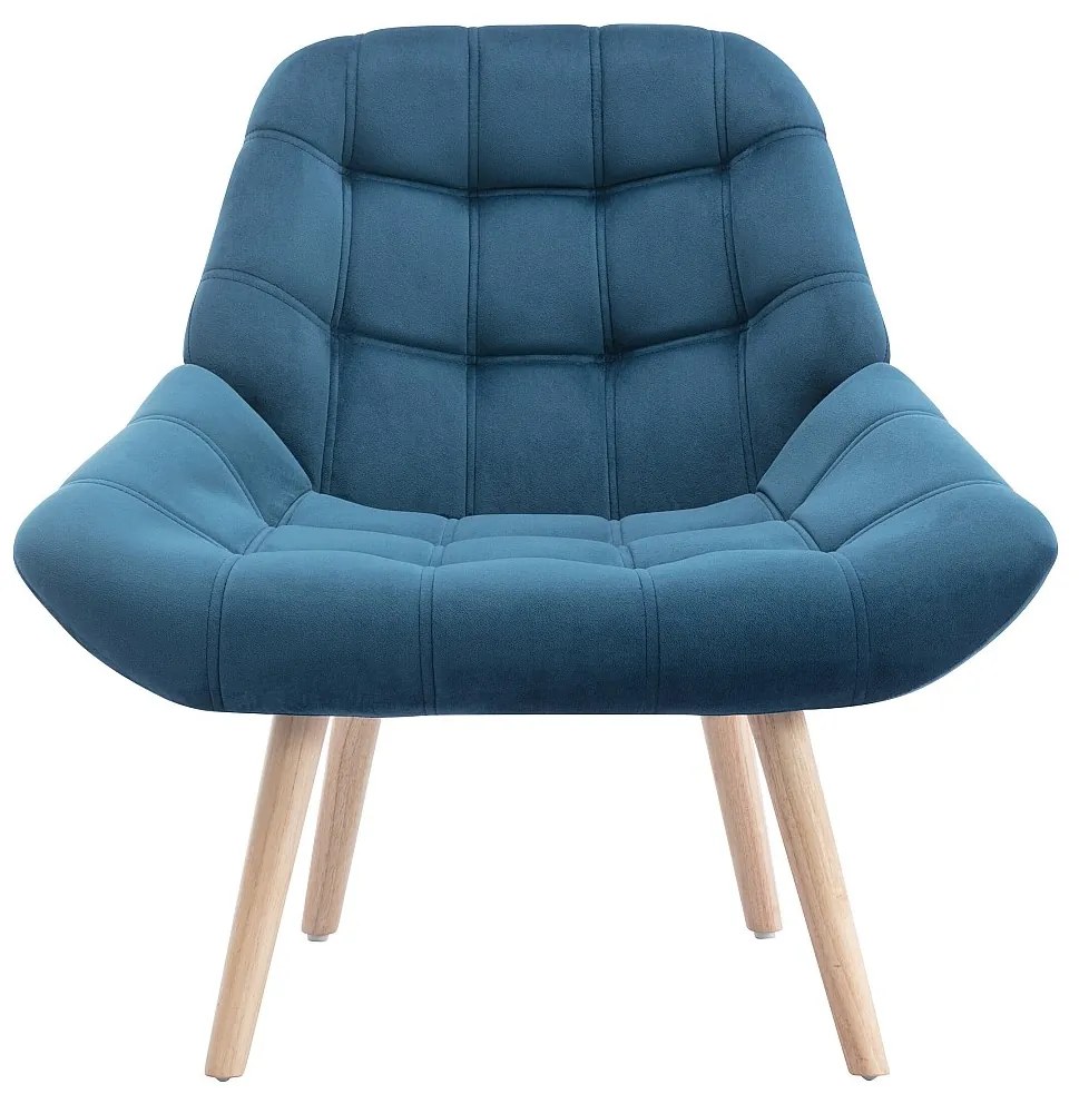 Fotel z morskiego weluru LUOSTO