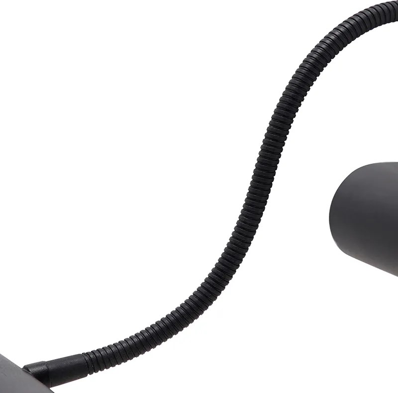 Designerska lampa ścienna czarna 32 cm z wbudowanym LED i ściemniaczem - Tableau