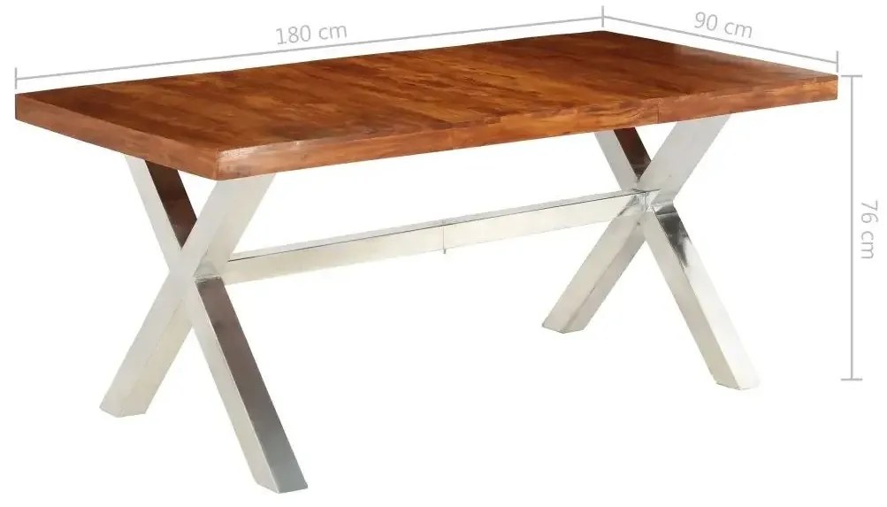 Brązowy stół z litego drewna B7-L40