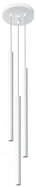 Biała lampa wisząca z trzema tubami - 5X EX521 C2-F58