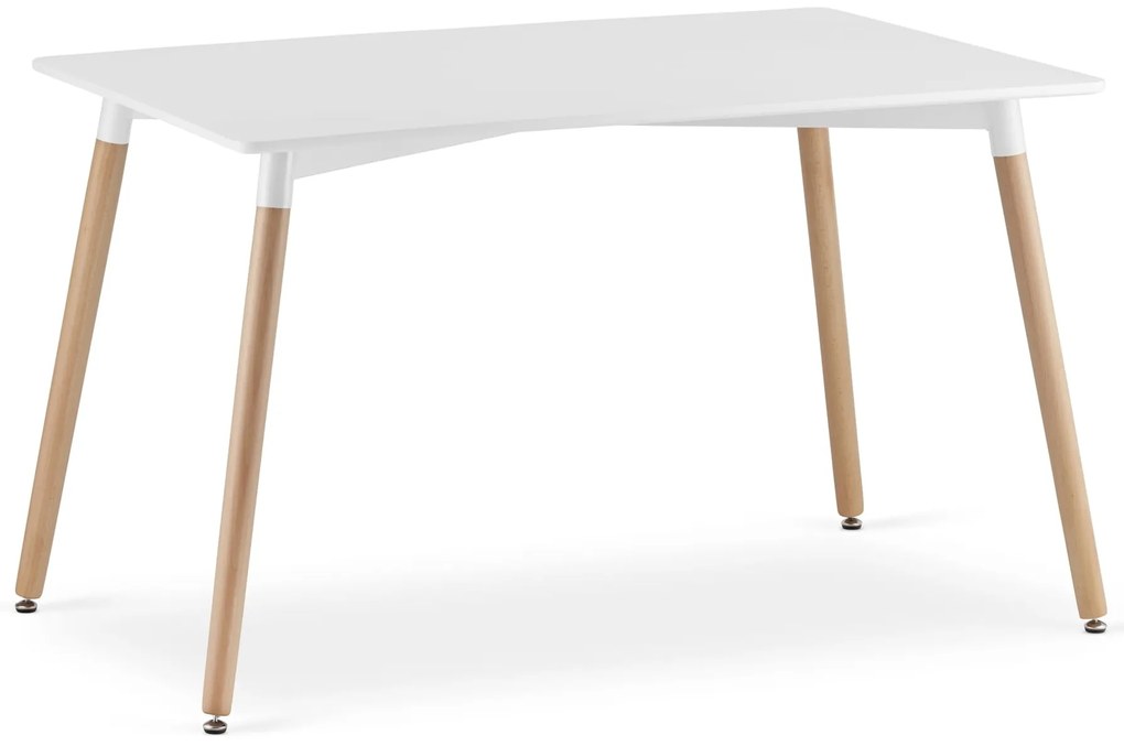 Zestaw jadalniany 1 + 4, stół ADRIA 120x80cm biały + krzesła BALI MARK czarne
