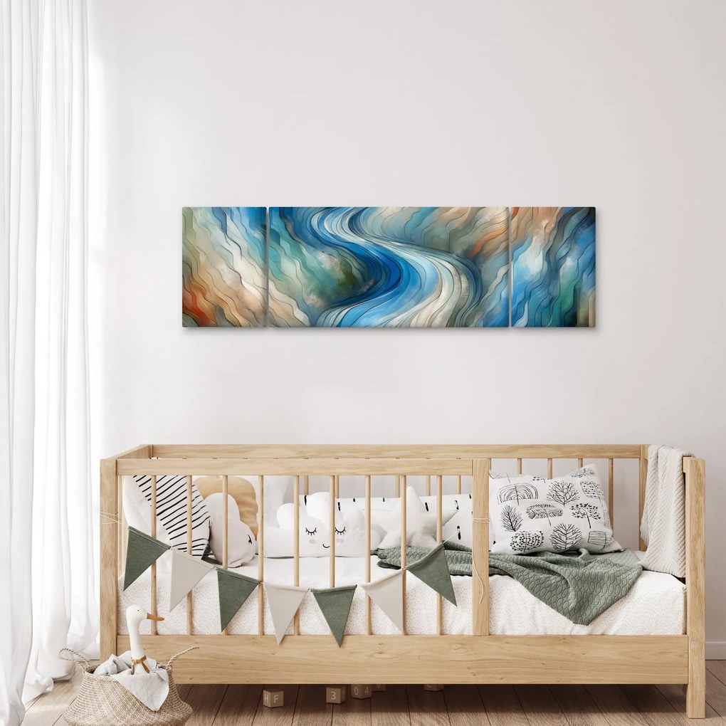 Obraz - Abstrakcyjny nurt (170x50 cm)