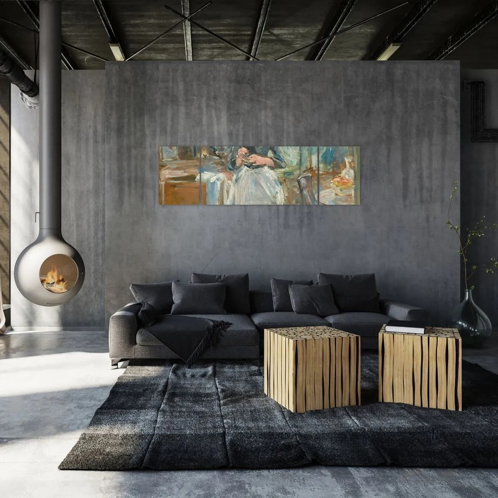 Obraz - Berthe Morisoti, In the Dining Room, reprodukcje (170x50 cm)