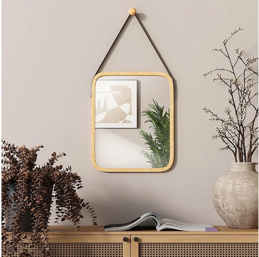 Lustro łazienkowe bambus 34x41.5x1.5 mirno