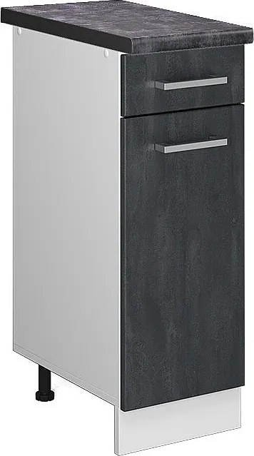 Szafka dolna do kuchni czarny beton 30x60x81.6 r-line