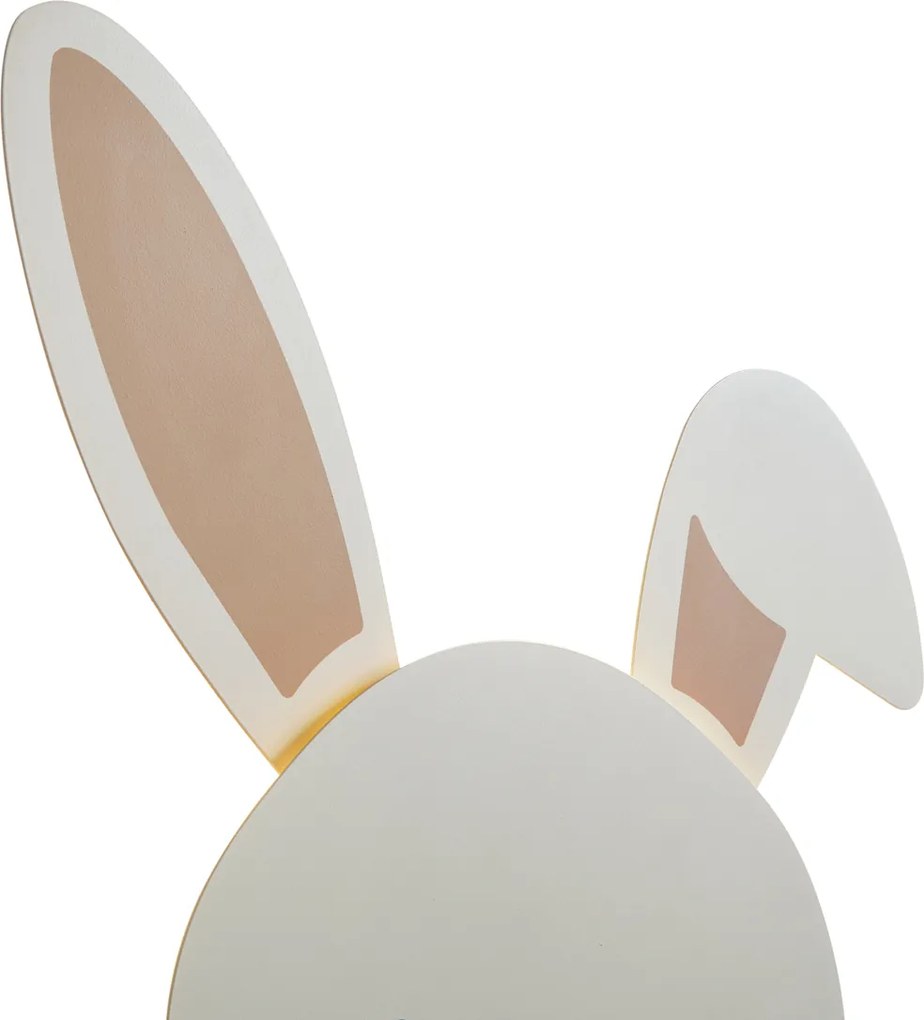 Dziecięca lampa ścienna beżowa ze szczegółami z LED z 3-stopniowym ściemnianiem - Benny the Bunny