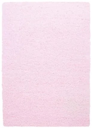 Dywan shaggy jednokolorowy różowy 160 cm x 230 cm