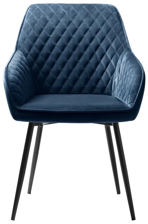 Niebieskie aksamitne krzesło Milton – Unique Furniture