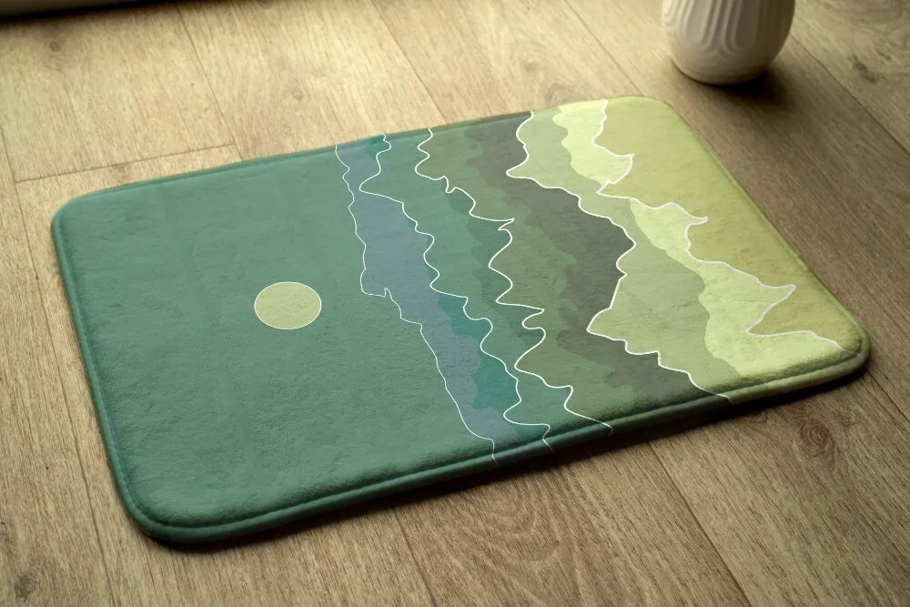 Dywanik antypoślizgowy do łazienki Dywanik antypoślizgowy do łazienki Góry Abstrakcja