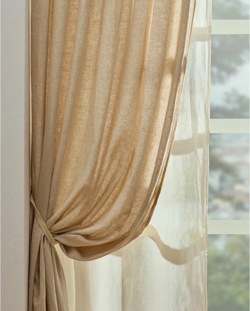 Beżowa bawełniana zasłona 140x270 cm Nolira – Kave Home