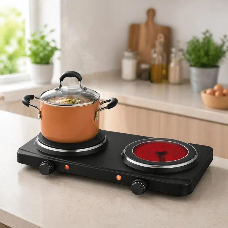 Elektryczna płyta grzejna z dwoma palnikami, 220 - 230 V.