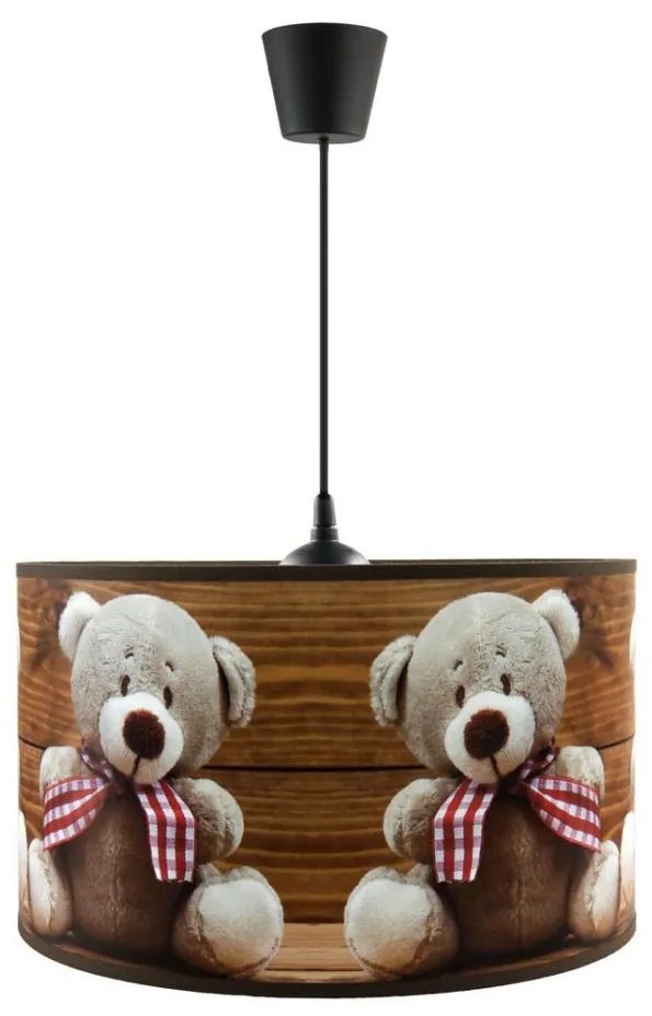 Dziecięcy żyrandol na linkę BEARS 1xE27/60W/230V