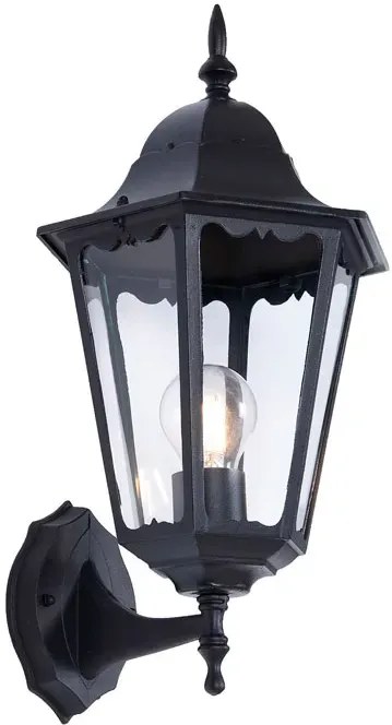 Czarna klasyczna lampa ścienna na dom - 4X S355 M0-H71