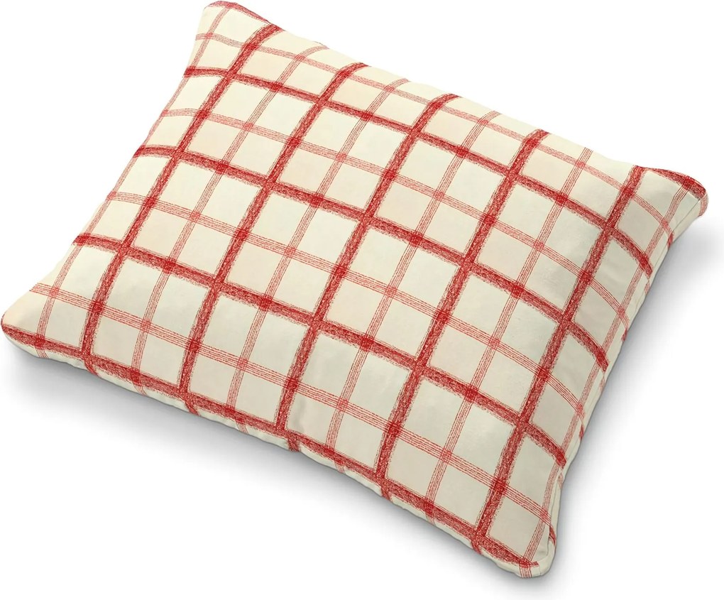 Poszewka na poduszkę Karlstad 58x48cm kolor czerwony tkanina wzorzysta