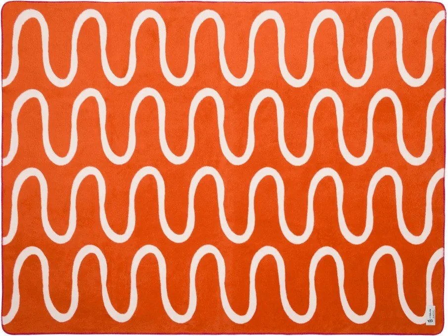 Pomarańczowy koc 150x200 cm Swirl – noo.ma