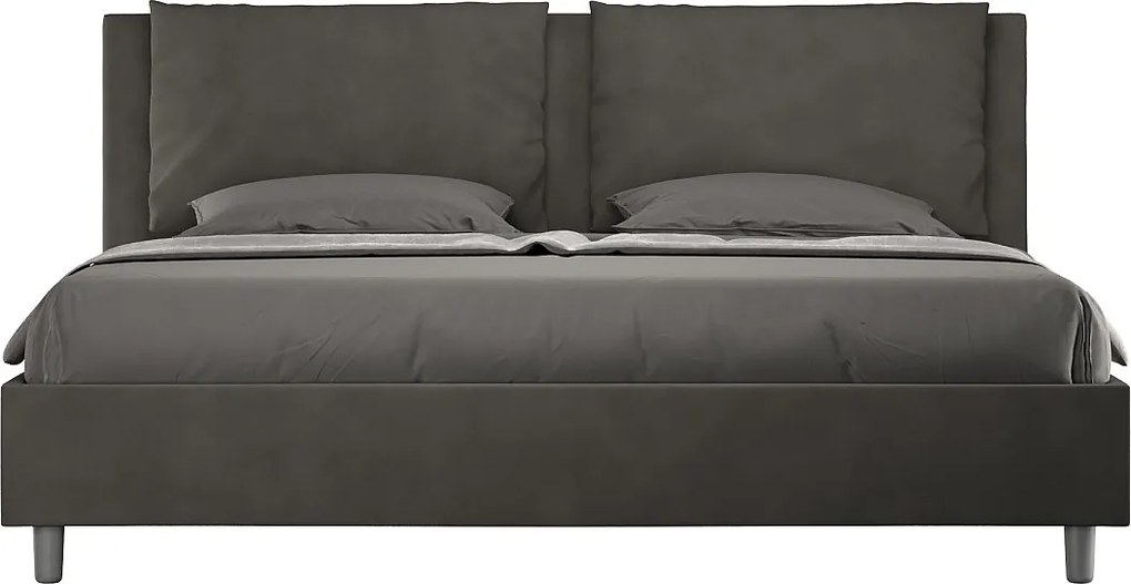 Łóżko bez stelaża tapicerowane 180x190 microfibra Szary Antea