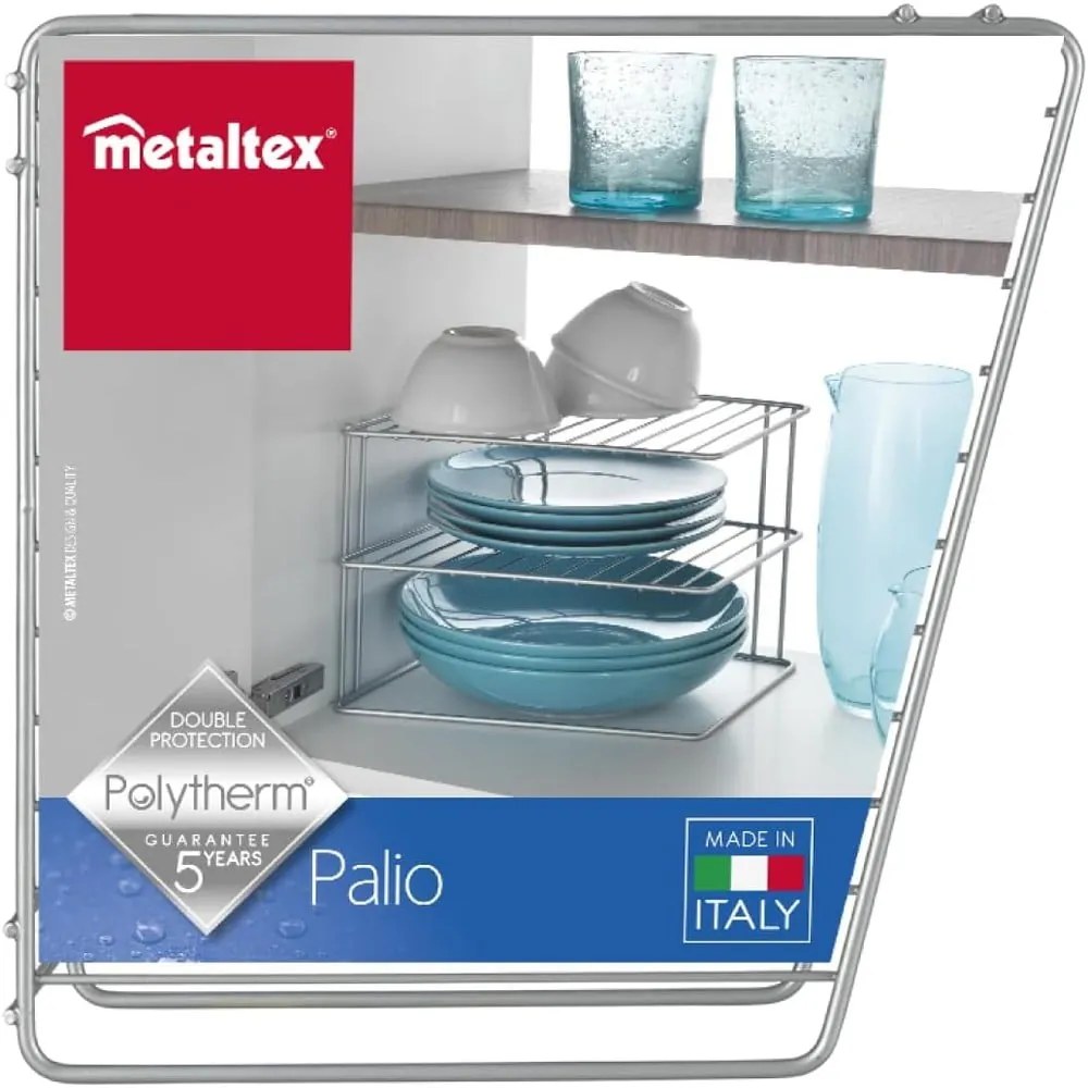 Stalowa dodatkowa półka w kolorze srebra 25x25 cm Palio – Metaltex