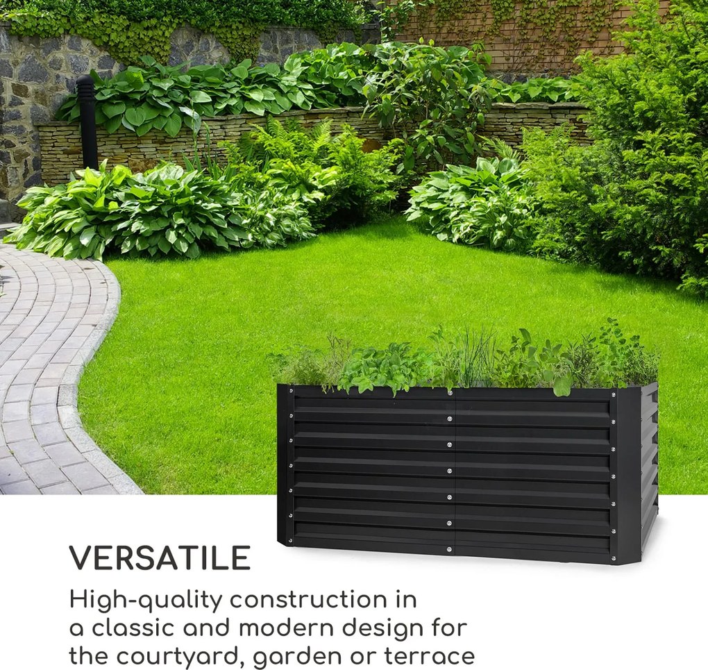 Blumfeldt Terrabox 120x60x60 cm Skrzynia na warzywa Antracyt