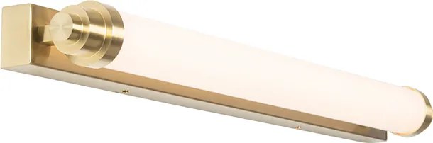 Lampa ścienna biała ze złotem, w tym LED z 3-stopniowym ściemniaczem IP44 - Yordi