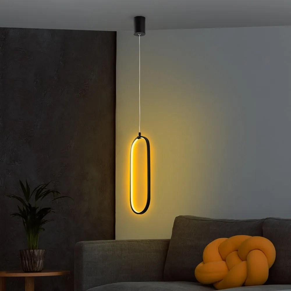 Czarna lampa wisząca LED Can – Opviq lights