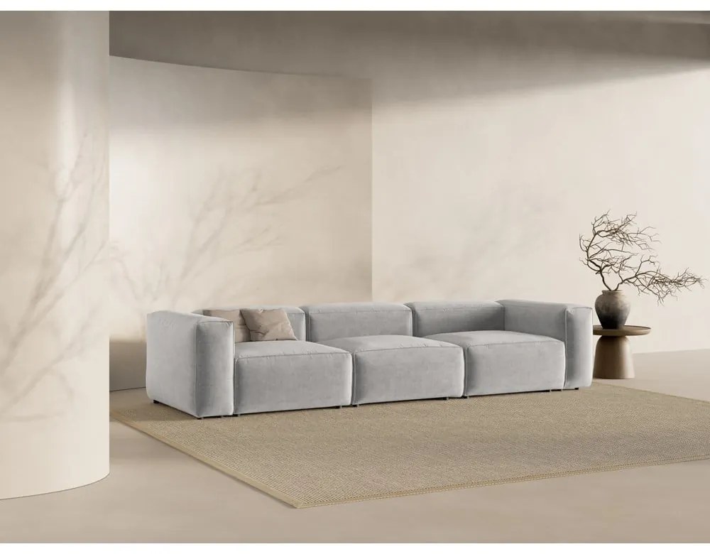 Jasnoszara sofa 364 cm Bergano – Cosmopolitan Design