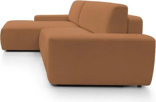 Narożnik BOULI Lewostronny z Elektryczną Regulacją wolnostojący tkanina Raven 44 Pomarańczowy DOMO HOME