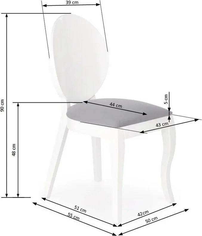 Krzesło z tapicerowanym siedziskiem Verdi