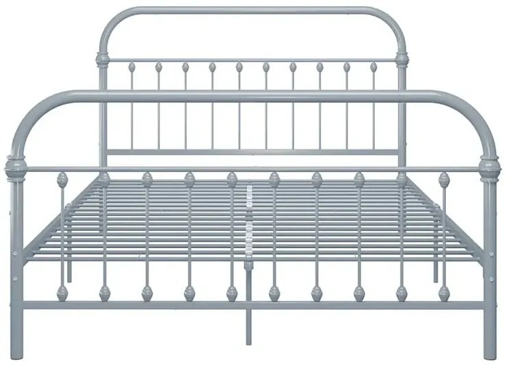 Szare metalowe łóżko w stylu industrialnym 180x200 cm - Etiosa