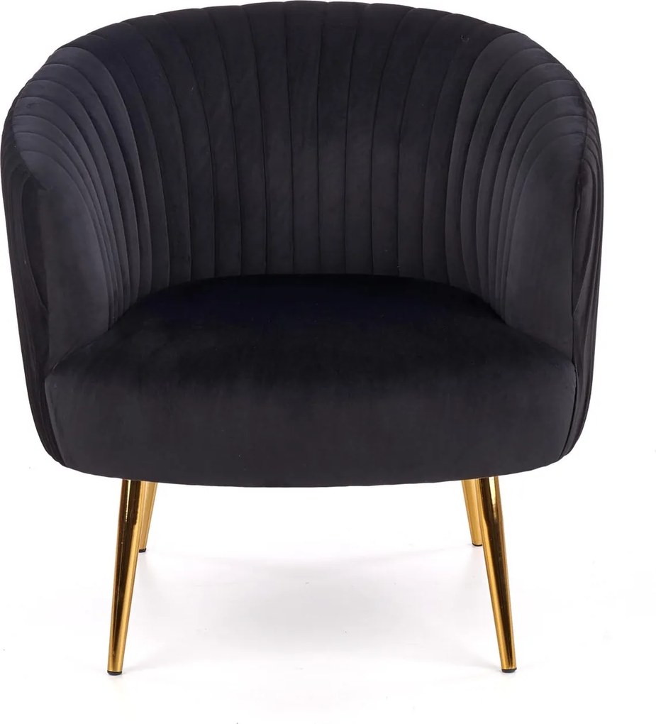 Tapicerowany fotel w stylu glamour Crown