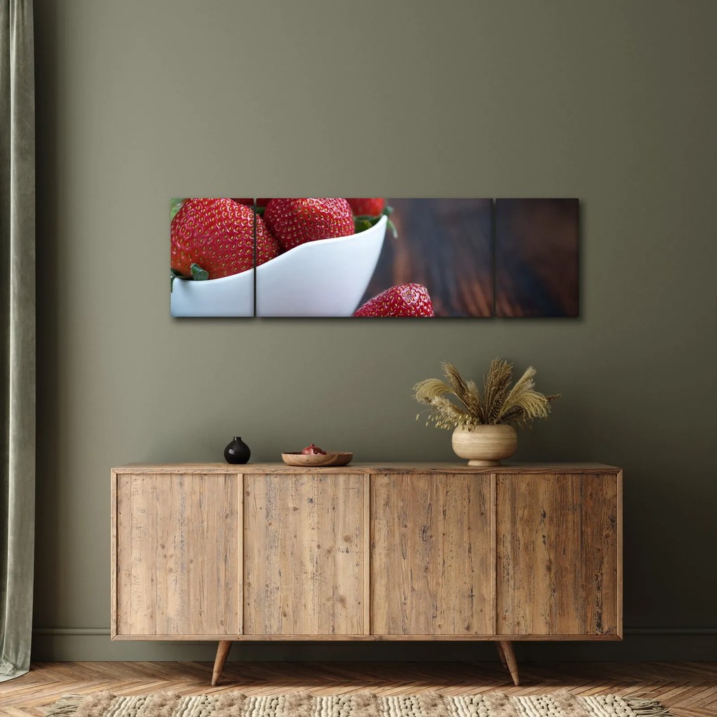Obraz truskawek (170x50 cm)