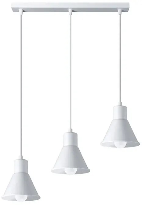 Biała potrójna lampa wisząca nad stół - 6X S167 W8-W38