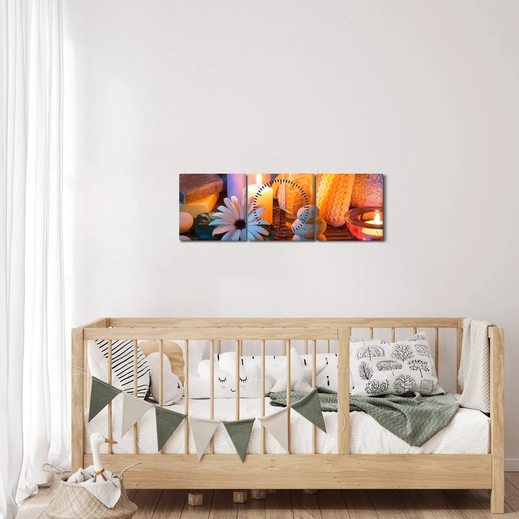 Obraz - Chwila odpoczynku (z zegarem) (90x30 cm)