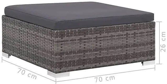 Szare meble wypoczynkowe na taras B9-W72