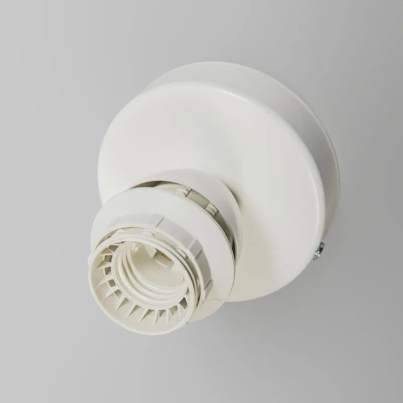 Nowoczesna lampa sufitowa biała z czarnym kloszem 45 cm - Combi Nowoczesny Oswietlenie wewnetrzne