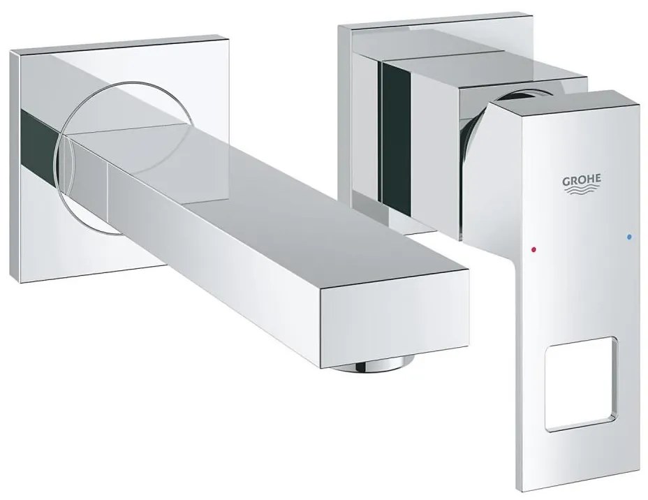 GROHE 19895000 - Bateria umywalkowa dwuotworowa EUROCUBE 171 mm, chrom błyszczący