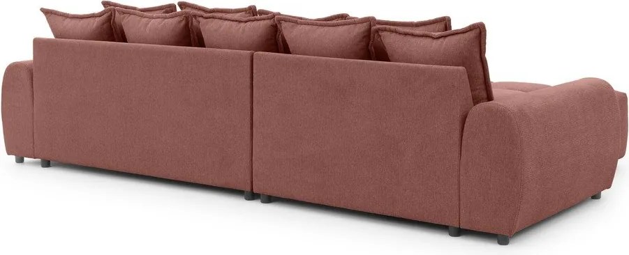 Narożnik (lewostronny/z szezlongiem) w kolorze terakoty Albane – Ropez