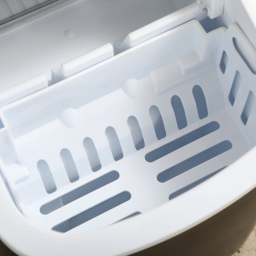 HOMCOM Maszyna do Kostek Lodów, Dispenser Lodów, Producen Kostek Lodów, 29,4 cm x 22,2 cm x 29 cm, Czarny