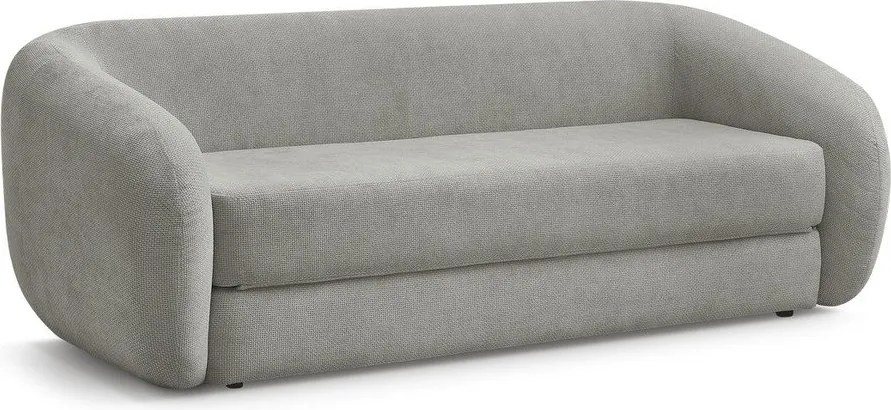 Jasnoszara rozkładana sofa z tkaniny szenilowej 228 cm Neyo – Bobochic Paris