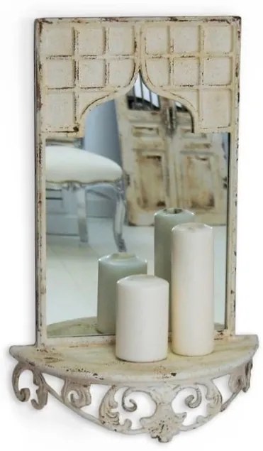 Lustro , półka w orientalnej ramie.