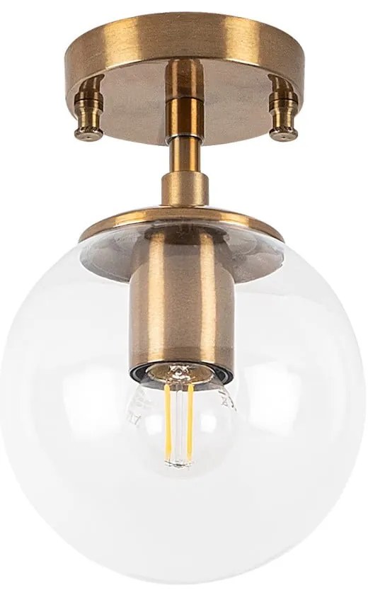 Lampa sufitowa w kolorze brązu ze szklanym kloszem ø 15 cm Atmaca – Opviq lights