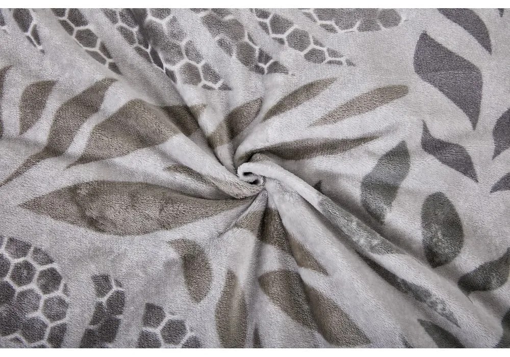 Szara pościel jednoosobowa z mikropluszu 140x200 cm Judith – My House