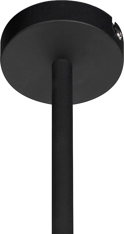 Nowoczesna lampa wisząca czarna regulowana 6-światłowa - Lofty