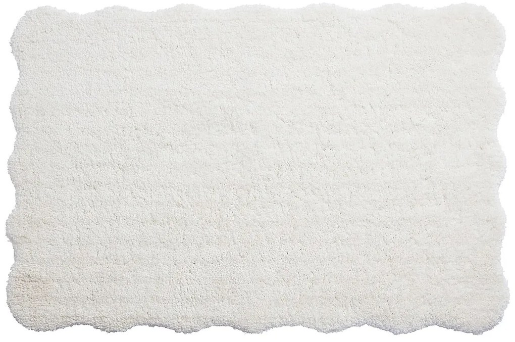 Dywan shaggy  z długim włosiem i falistymi brzegami - 200 x 290 cm - Biały - NERIDA