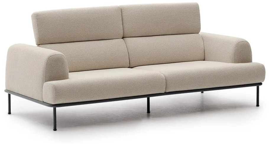 Beżowa sofa z tkaniny szenilowej 234 cm Aurum – Kave Home